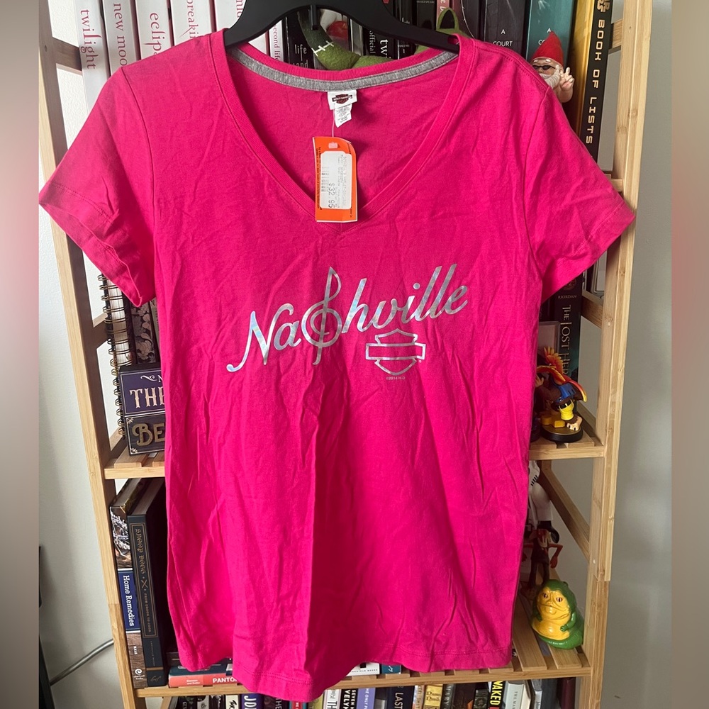 Harley Davidson Women’s Nashville Tennessee Pink T Shirt Size Medium